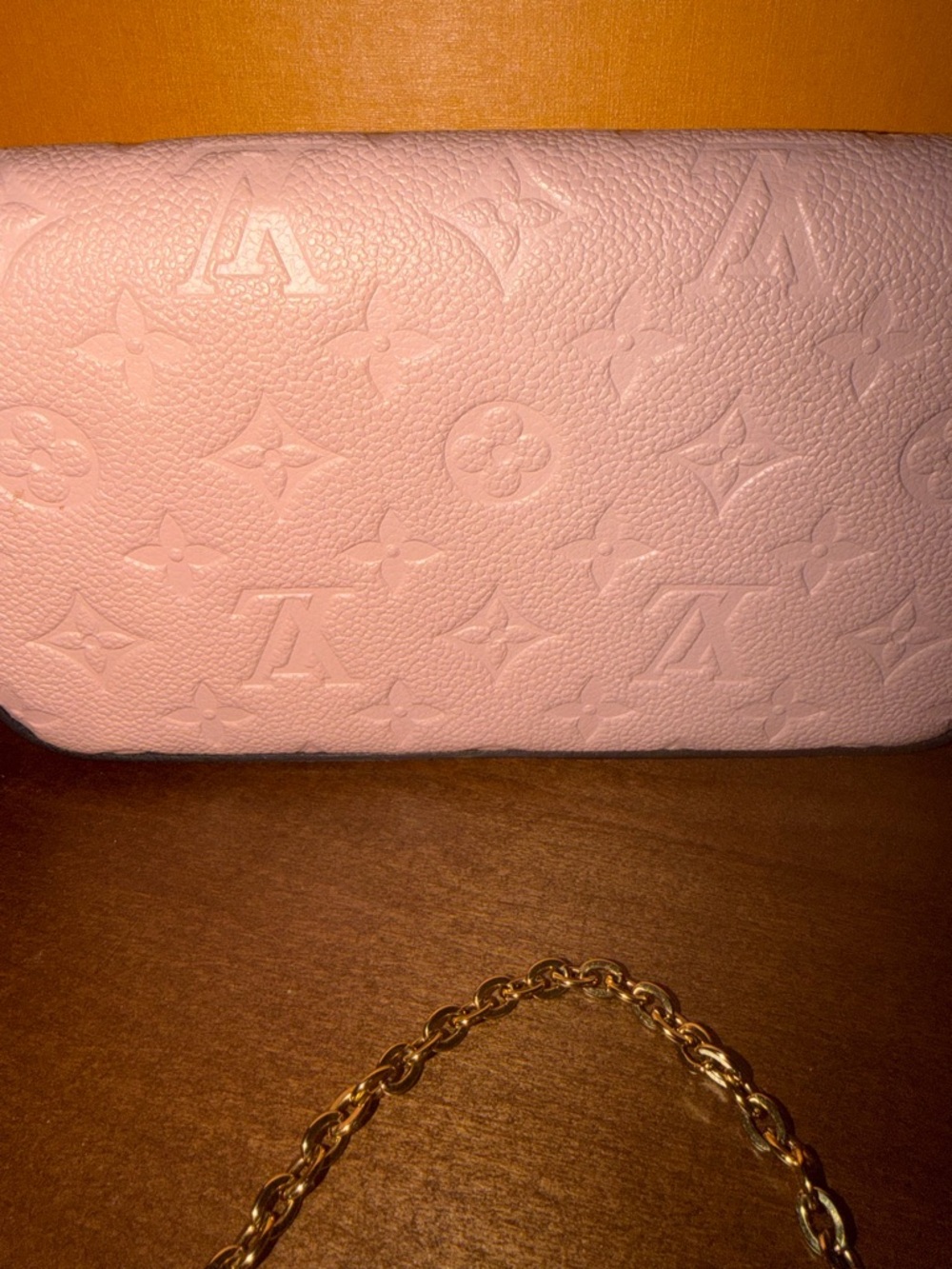 Louis Vuitton Pink Monogram Empreinte Chain Crossbody - Picture 6 of 10